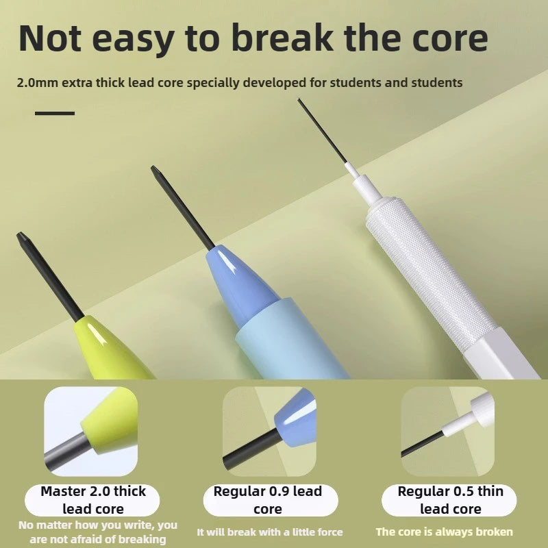 GRASP 2.0mm Mechanical Pencil Set Posture Correction Anti-Break Lead for Kids Children Writing School Supplies Korean Stationery