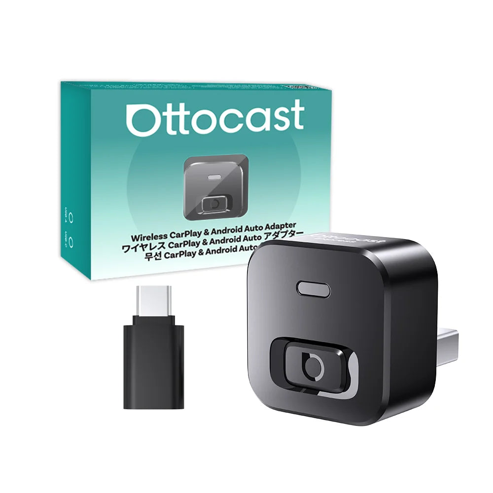 Ottocast Cabin Care Wireless CarPlay Adapter Baby Car Camera 1080P HD 150° Wide-angle Night Vision Backseat Monitor for 98% Car