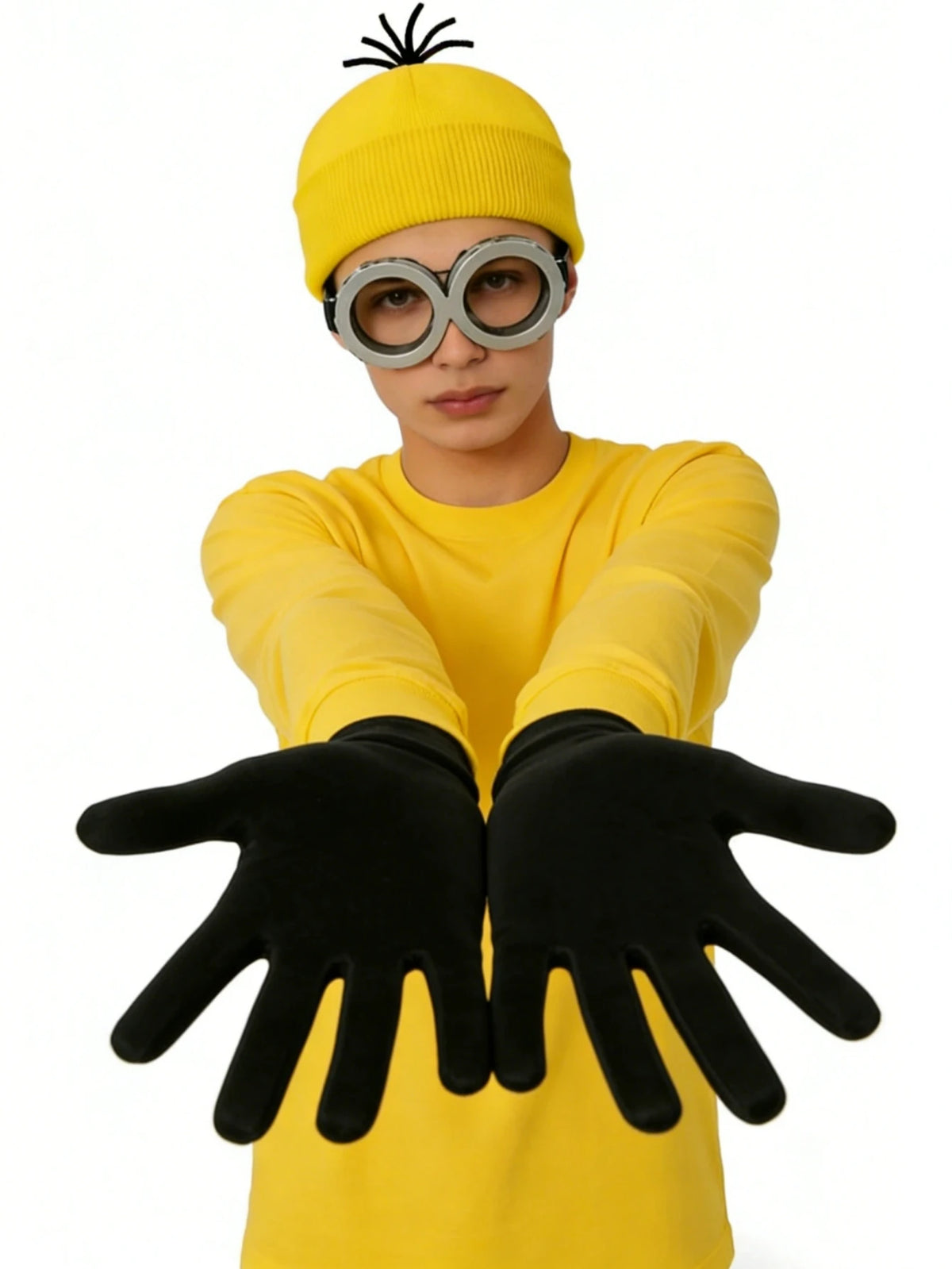 4Pc Hat, Gloves, and Glasses Strap Set Suitable for Halloween Costume Props, Cosplay Role-Playing, Party Atmosphere Decoration, and Fun Party Outfits