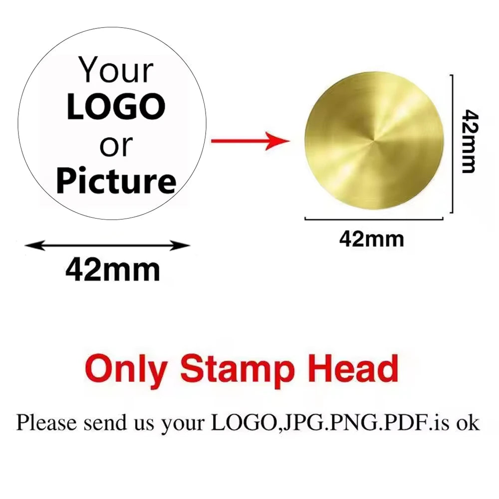 Custom Brass Wax Seal Stamp – Personalized Logo Head in 25–50mm