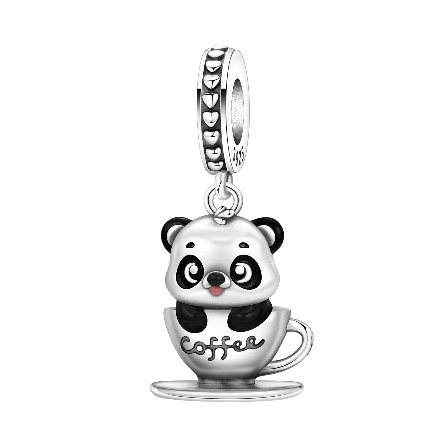 MISEFF Original S925 Sterling Silver Charm Adorable Animal Cute Panda Bead Pendant Charm Fit Bracelet DIY Jewelry Making Gifts