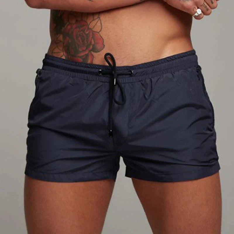 Mens Swim Trunks with Zipper Pockets Mesh Liner Summer Beach Board Shorts Quick Dry Swimming Bathing Suit Swimsuit Swimwear