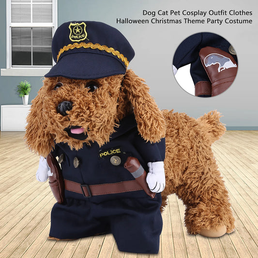 Standing Up Pet Costume – Funny Halloween Outfit for Cats & Dogs, S–M