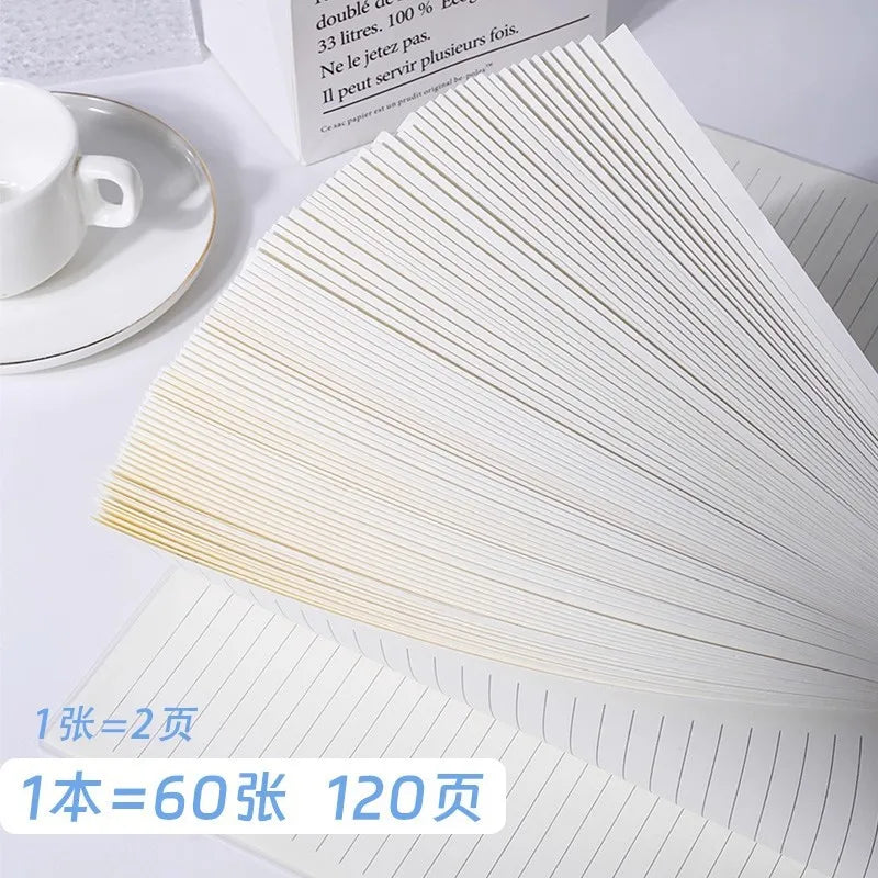 A5 Spiral Loose-Leaf Notebook, DIY Cuttable Binder, 60 Sheets, Blank & Lined Options, Vintage Style for Students & Journaling