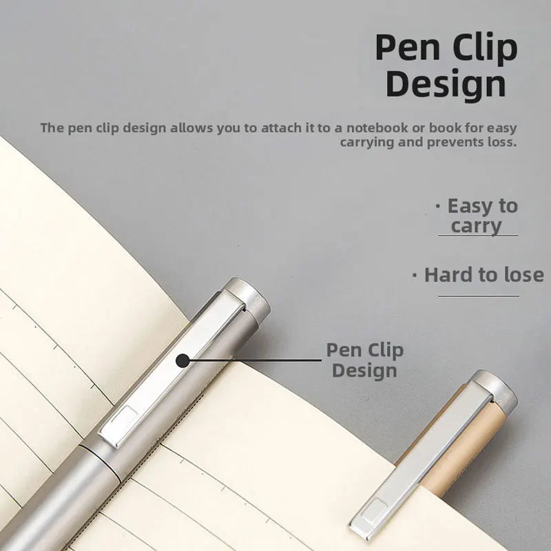 DELI Metal Sign Pen 0.5mm Gel Ink Pens Golden Silver Color Metallic Writing Pen Office Supplies Gold, silver, metal pen barrels