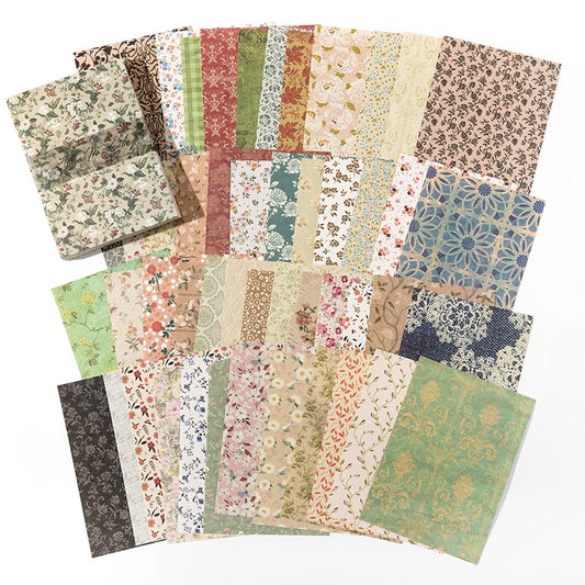 100 pcs Vintage material Diary Album background paper DIY decoration colored paper Scrapbooking Junk Journal Stationery Supplies