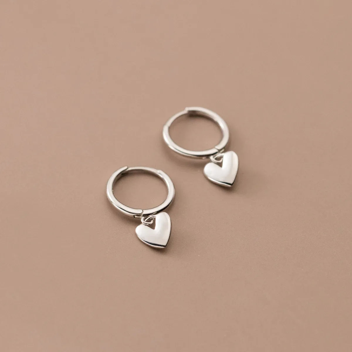 S925 Sterling Silver Smooth Heart Clip Earrings For Women Kids 14K Gold Plated Ear Wedding Party Jewelry Gift Female Pendientes