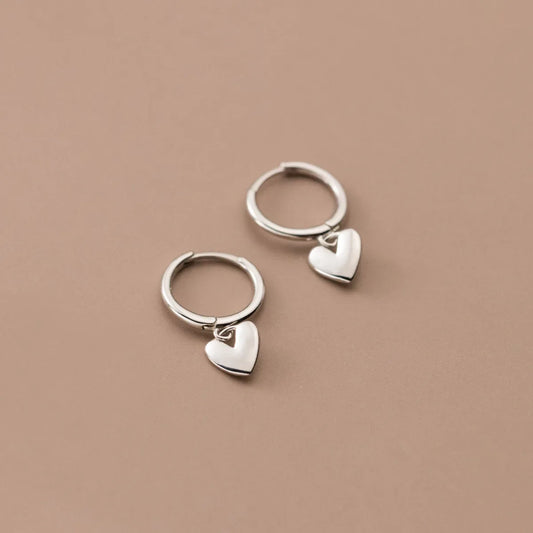S925 Sterling Silver Smooth Heart Clip Earrings For Women Kids 14K Gold Plated Ear Wedding Party Jewelry Gift Female Pendientes