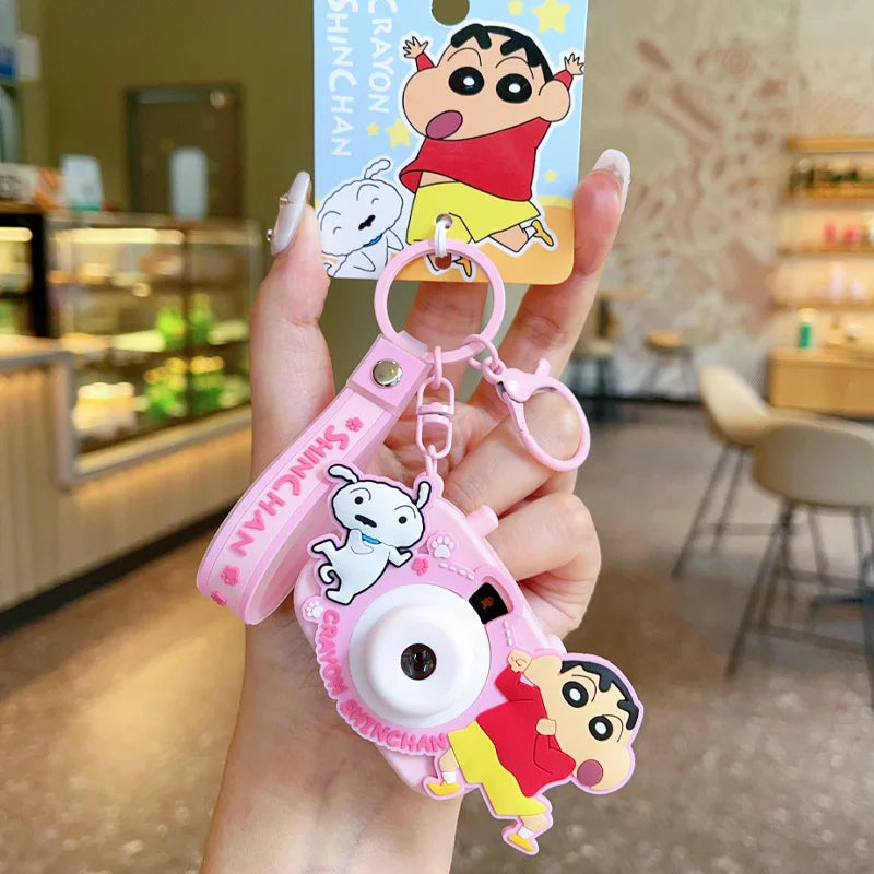 Kawaii Anime Crayon Shin-Chan Keychain Lovely Cartoon Car Key Ring Backpack Pendant Schoolbag Kids Charm Gifts for Friends