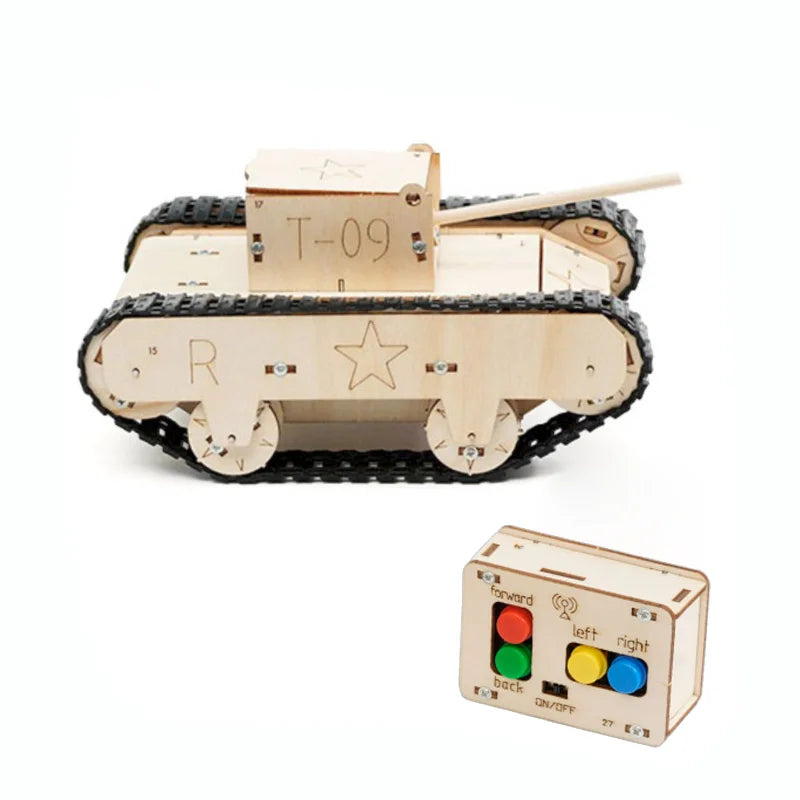DIY Remote-controlled Swerving Tank Model Science Experimental Tool Kit Educational Toys Small Production for School Kids