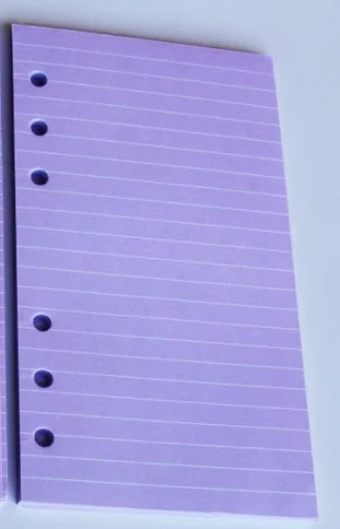 40Sheet Kawaii  A6 Loose Leaf Notebook Refill Spiral Binder Index Paper Inner Pages Line Grid Blank Agenda Stationery