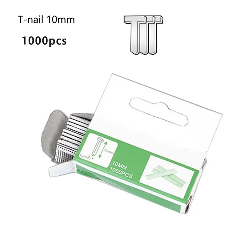 1000Pcs Nail Shaped Stapler For Wood Furniture Household Use Interior Decoration Wood Processing  U/ Door /T Shaped