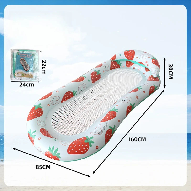 Inflatable Floating Row Toys for Adults PVC Foldable Children Water Hammock Inflatable Mat Lounge Chair Summer Outdoor Pool Toy