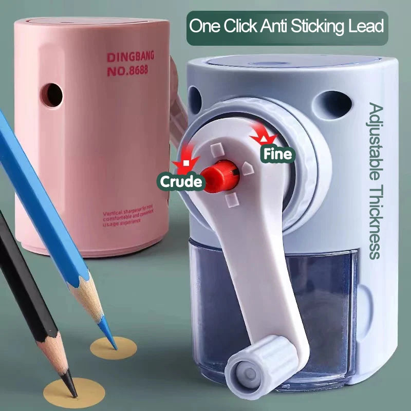 Adjustable Thickness Hand Cranked Pencil Sharpener for Students and Children Automatic Lead Drawing Color Lead Special Sharpenin
