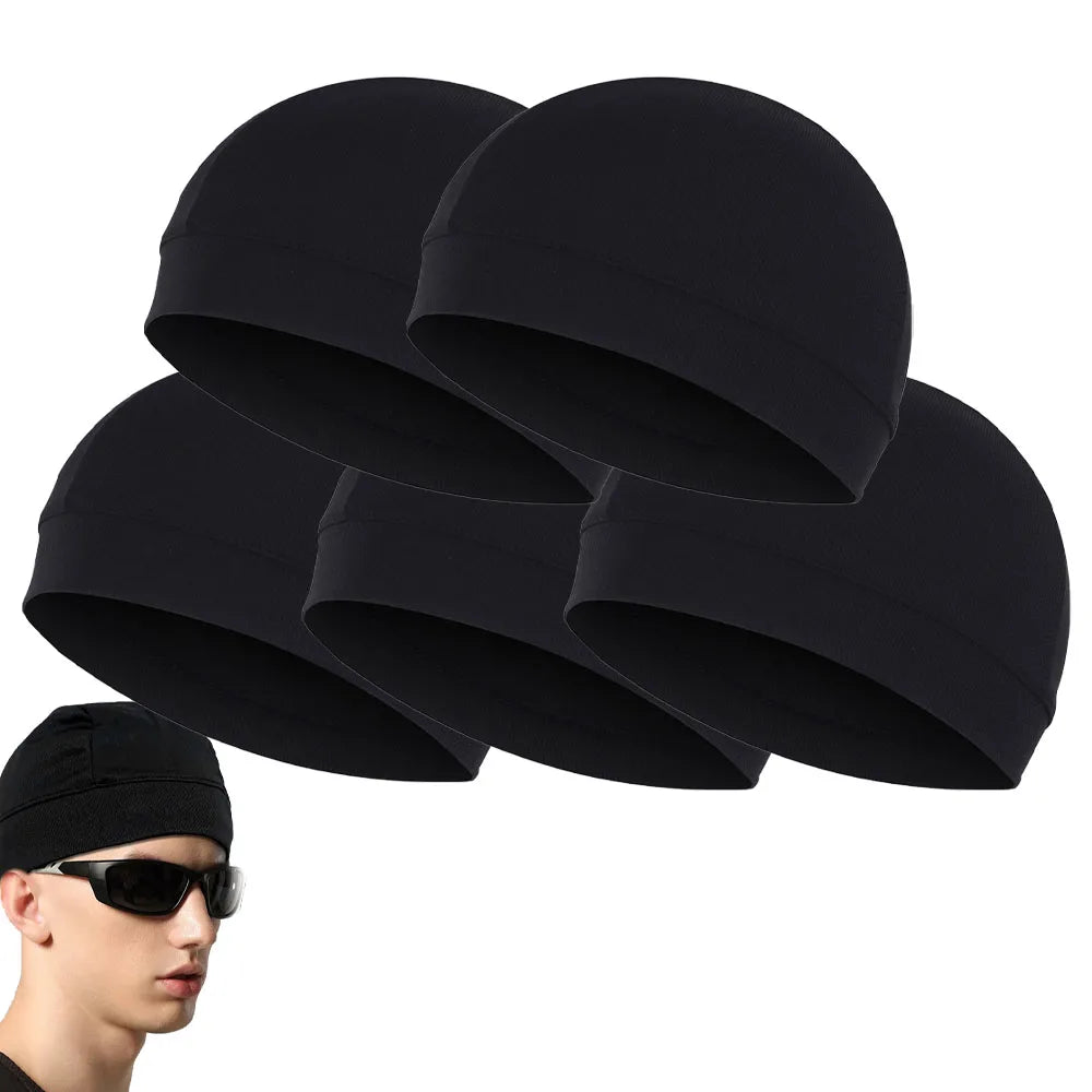 5/2/1pc Summer Cooling Skull Caps Helmet Liner Anti-UV Anti-Sweat Wicking Cycling Running Motorcycle Riding Under Hard Hat Liner