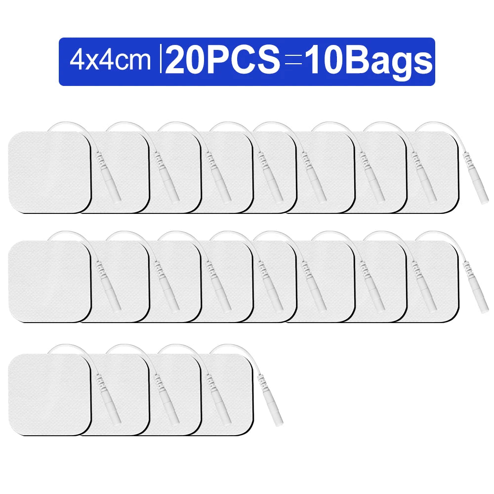 10/20pcs Electrode Pads TENS Unit Pads Reusable Latex-Free Replacement Pads Self Adhesive Pads for Tens Digital Machine