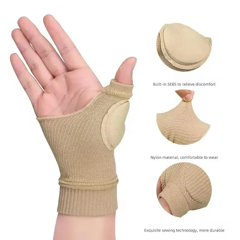 Wrist Thumb Compression Arthritis Gloves, Breathable Wrist Support Wrist Brace Wrist Sleeve With Gel Thumb Injury Pads