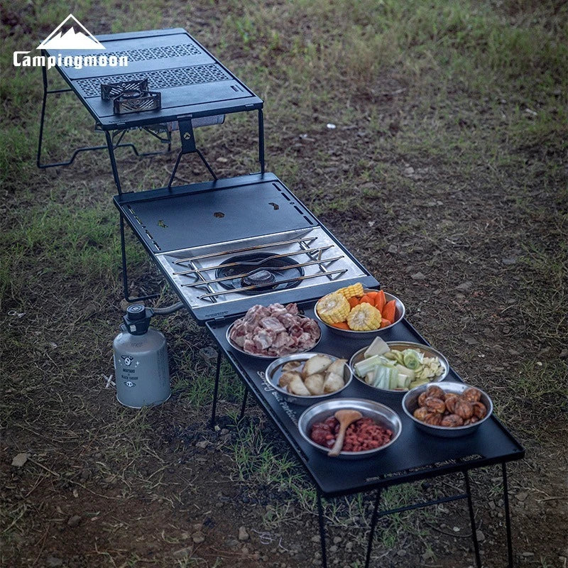 CAMPINGMOON CK-25BK-1P IGT Combination Table Suitable For Snow Peak Stove Cover Outdoor Camping Table Accessories