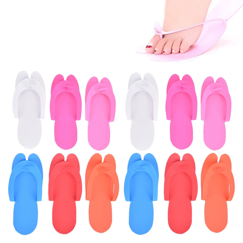 12 Pairs Disposable Foam Slippers Salon Spa Pedicure Sandals Foam Slippper   Shoes