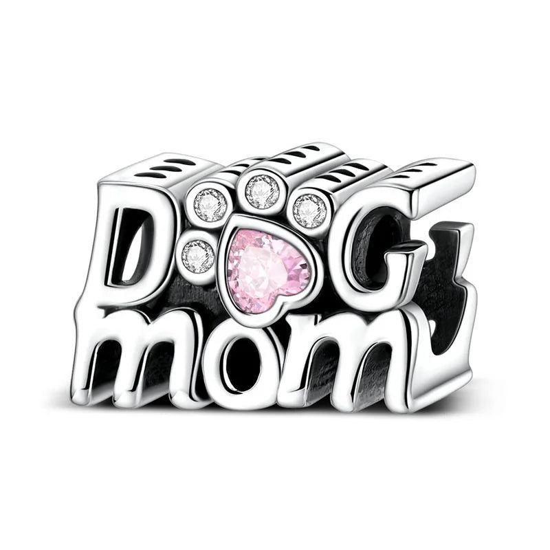 925 Silver Family Series Mother Daughter Splittable Heart Mom Charm Beads Fit Necklace Bracelet Mother's Day DIY Jewellery Gifts