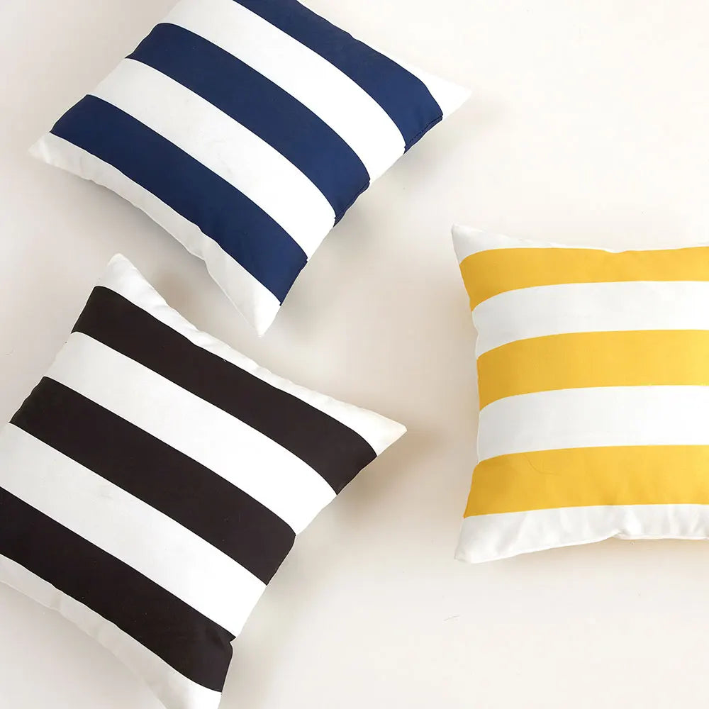 Outdoor Waterproof Pillow Cover Summer Striped Decorative Cushion Cover for Couch Sofa Living Room Funda Cojin 45x45 30x50