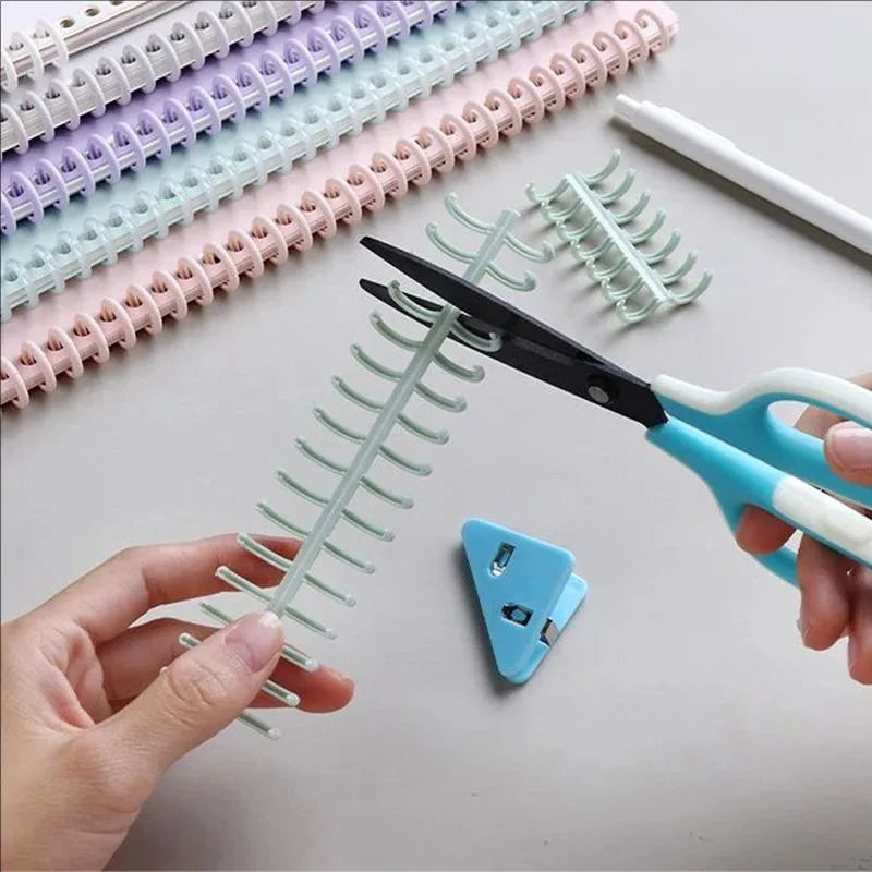 10/1Pcs 30Holes Detachable Buckle Loose-leaf Paper Book Circle Ring Scrapbook Album Binder Spiral A4 A5 B5 Notebook Binding Clip