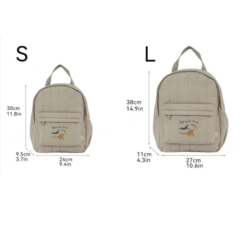 2025 New Design Cartoon Childrens Backpack Animal Embroidery Pattern School Bag Boys Girls Toddler Kindergarten Kids Backpack