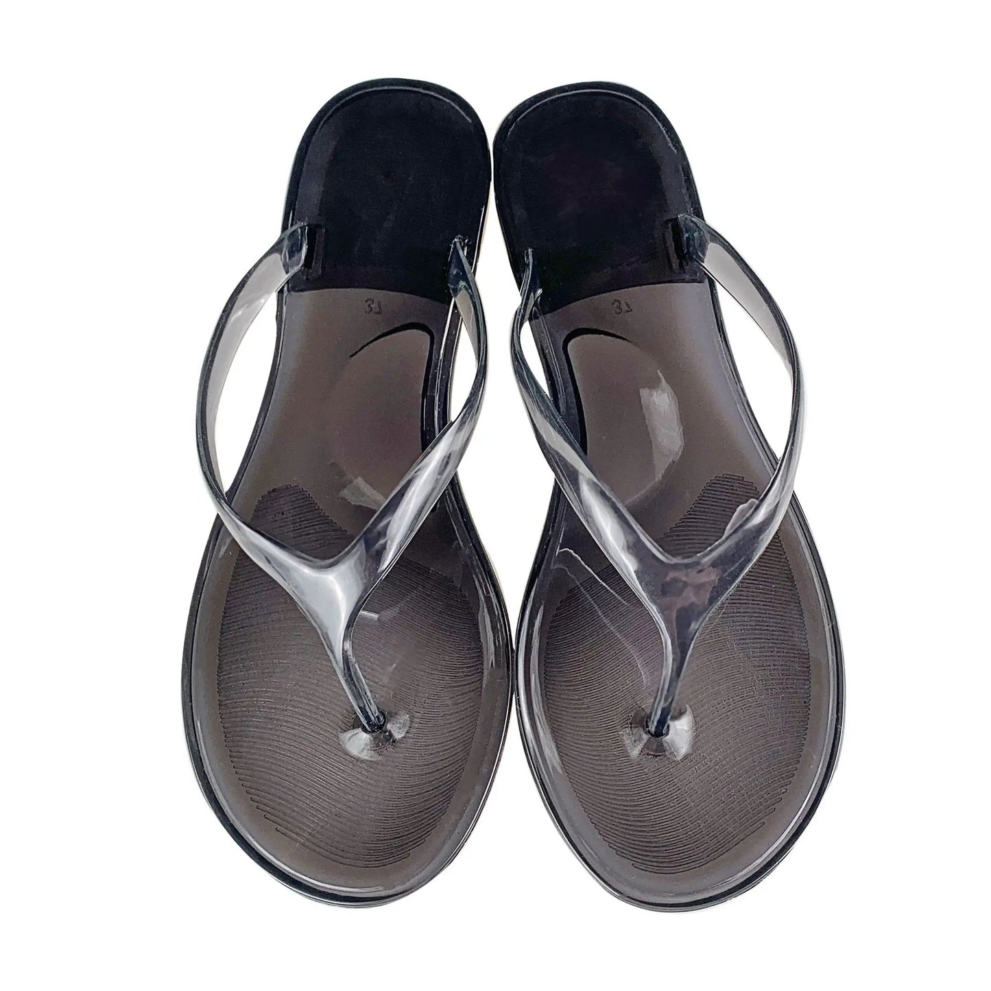 Size 36-41 Women Transparent Flip-flops Beach Vacation Sandals Girls Crystal Jelly Sandals Leisure Fashion PVC Slides