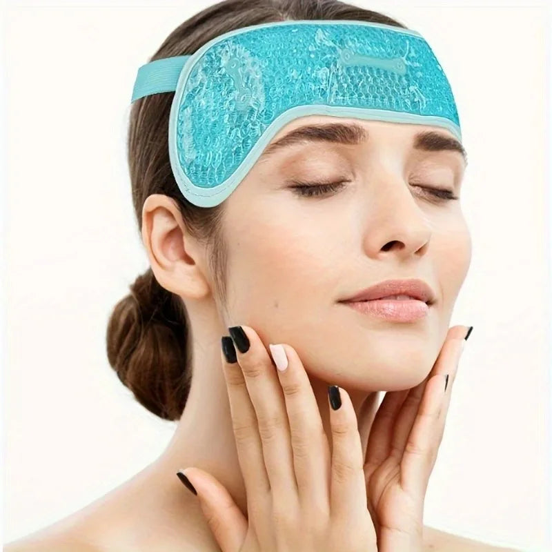 Reusable Hot/Cold Gel Forehead Ice Pack - Soft Cooling Pad for Head Comfort - Home, Office & Outdoor Use - Summer Essential