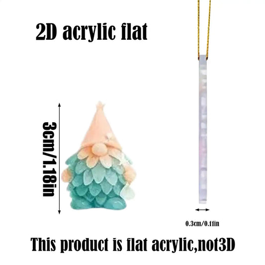Sea Glass Gnome Acrylic Advent Calendar – 24 Christmas Pendant Ornaments