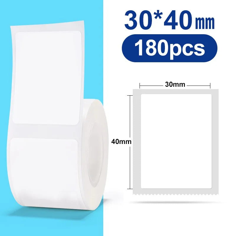 Niimbot Official Label Paper Roll Round White Transparent Sticker Paper Rolls for B21 B1 B203 Label Machine Printer