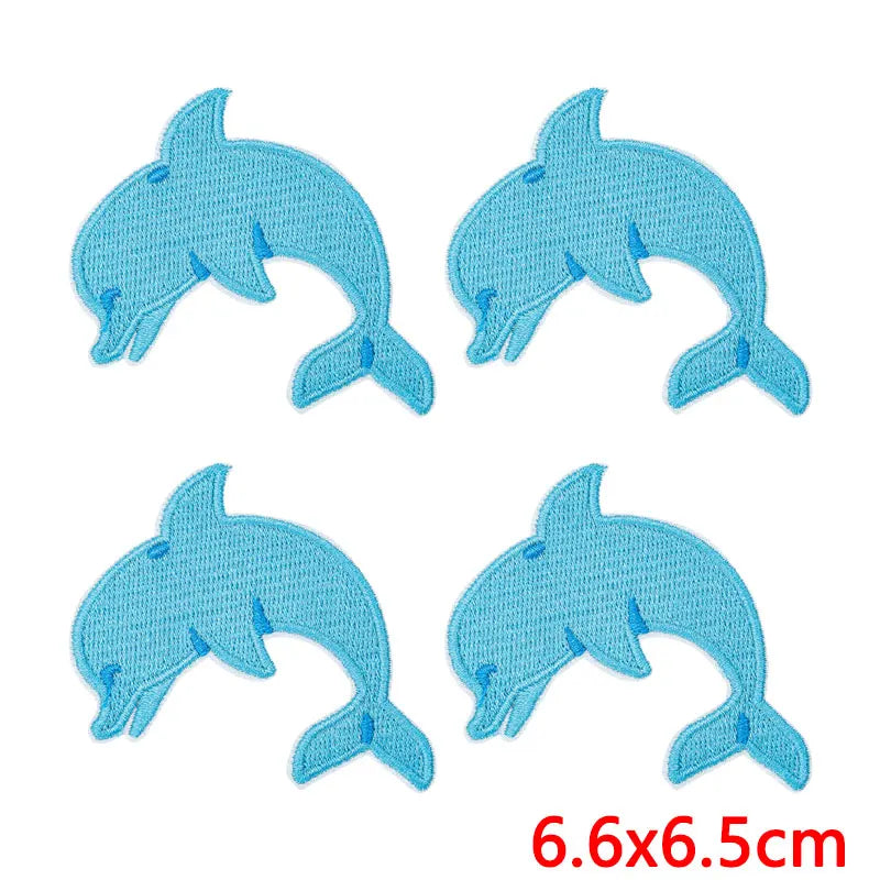 10Pcs/Lot Cool Summer Pool Iron On Patches For Clothing Beach Chair Colorful Kite Aloha Embroidery Patches Backpack Appliques
