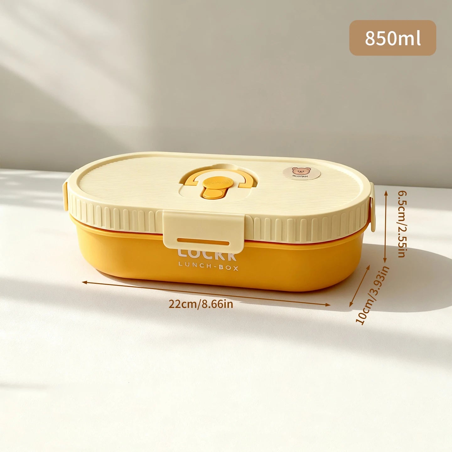 WORTHBUY 304 Stainless Steel Oval Insulated Lunch Box For Kids Student Portable Leak Proof Divided Food Container Microwave Safe