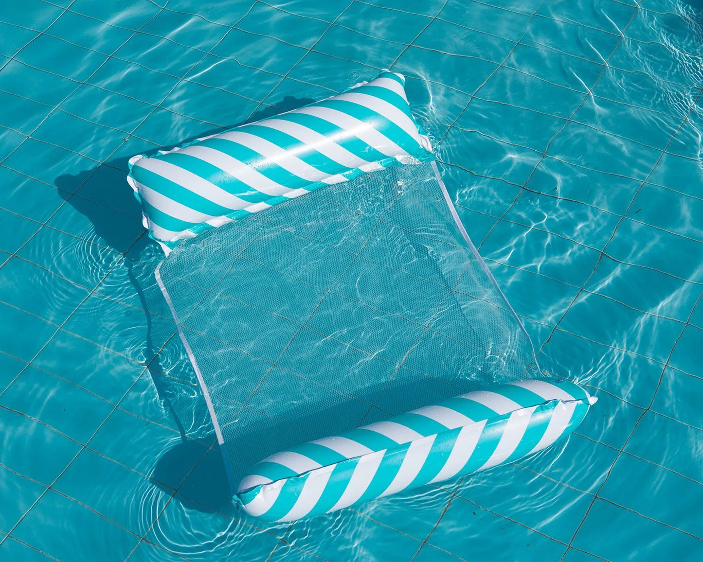 Summer Foldable Water Hammock Swimming Pool Inflatable Air Mattress for Swimming Beach Lounger Floating Sleeping Bed Chair