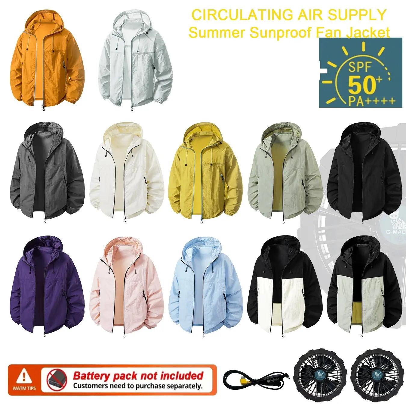 Couple Summer Cooling Fan Vest, Breathable Heat-Resistant Air Conditioned Sleeveless Workwear for Outdoor Use(Not Power)