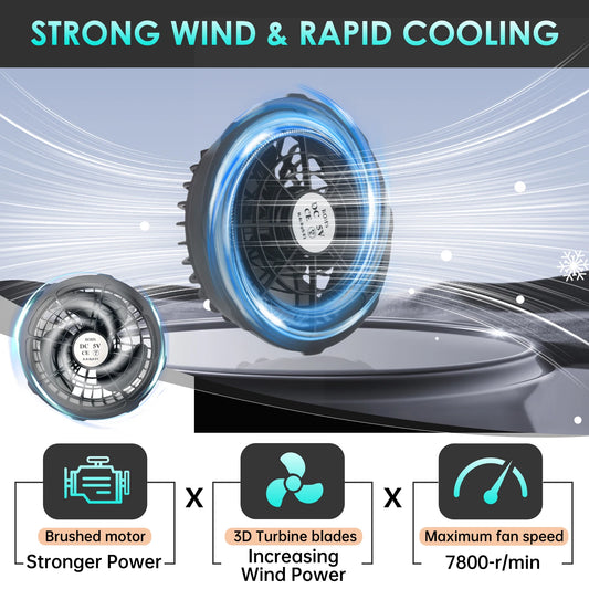 1 or 2 Pairs 5V Cooling Fan 3 Gear Adjustment For Special Summer Outdoor Air-Conditioned Vests High Speed Conditioning Cool Fan