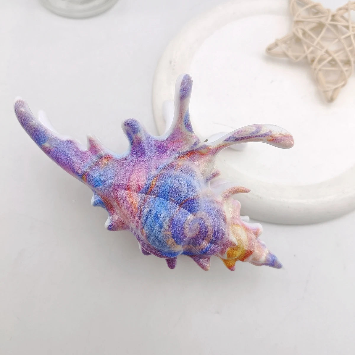 High Quality Plastic Wave Crab Claw Clips conch ocean design Shark Hair Clips Geometry High Ponytail Barrette Hairpin