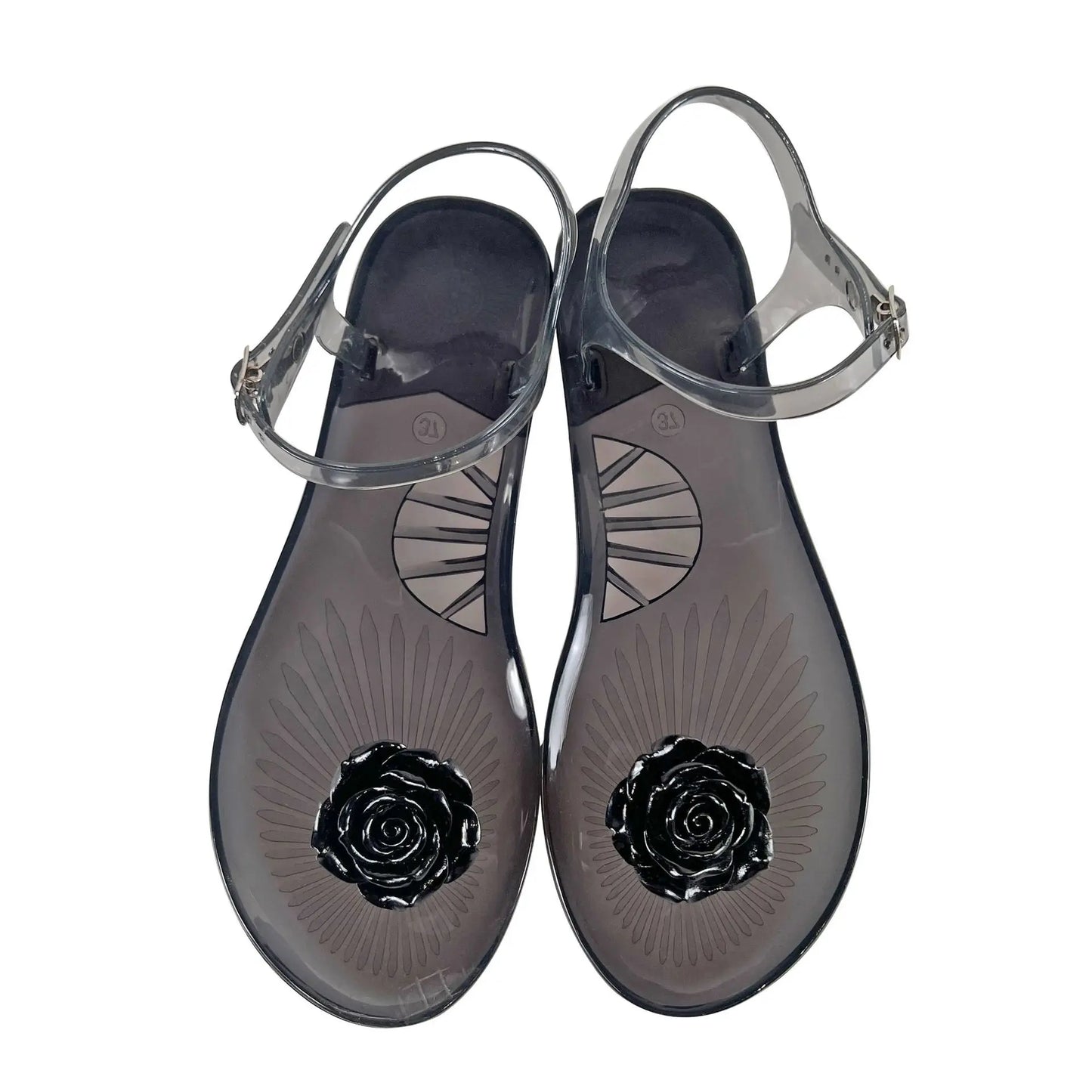 New Camellia Fruit Sandals for Women's Anti Slip Soft Sole Jelly Sandals