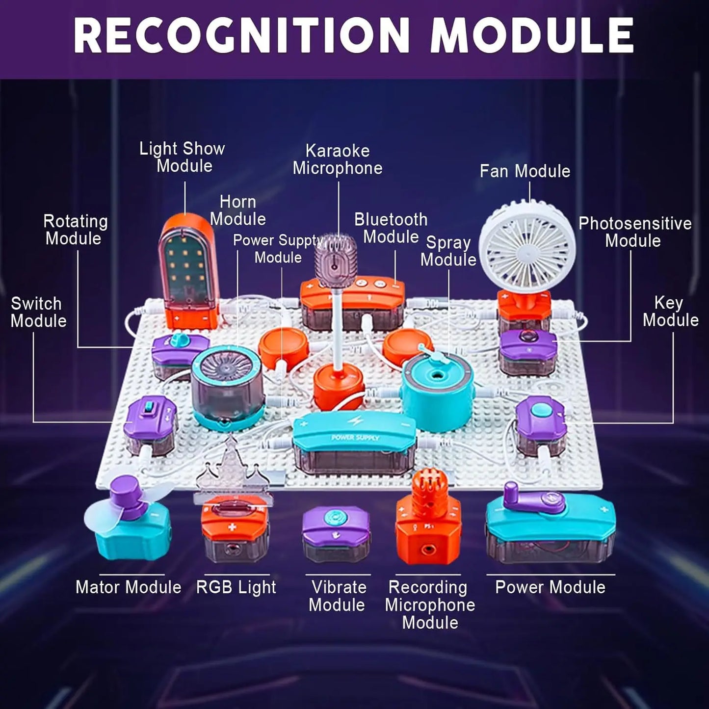 STEM Science Experiment Set for Kids - Electronic Building Blocks Physics Circuit Experiment Toys for Education And Learning