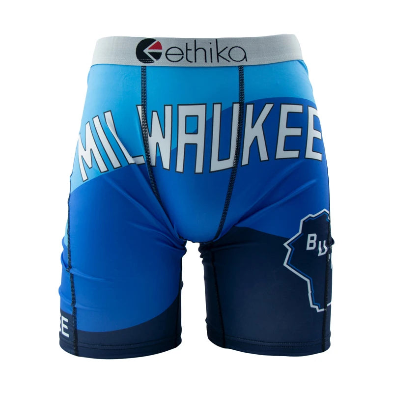 ETHIKA Underwear 1Pcs Men Sexy Printed Boxershorts Breathable Mens Trunks Plus Size S-3XL Man Swimming Underpants Men's Panties