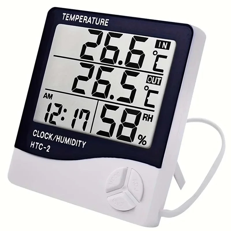 Indoor LCD Digital Thermometer Hygrometer - Electronic Temperature & Humidity Meter Sensor Gauge Weather Station for Home
