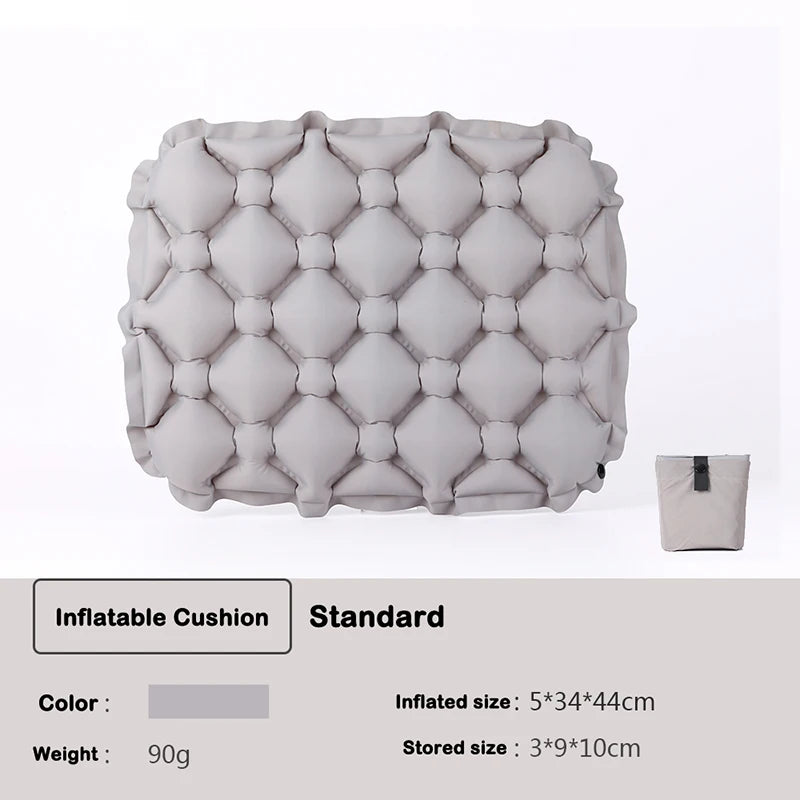 Inflatable Seat Cushion,Portable Lightweight Travel Air Sitting Pad,Moisture and Water Resistant Camping Chair Mat for Outdoor