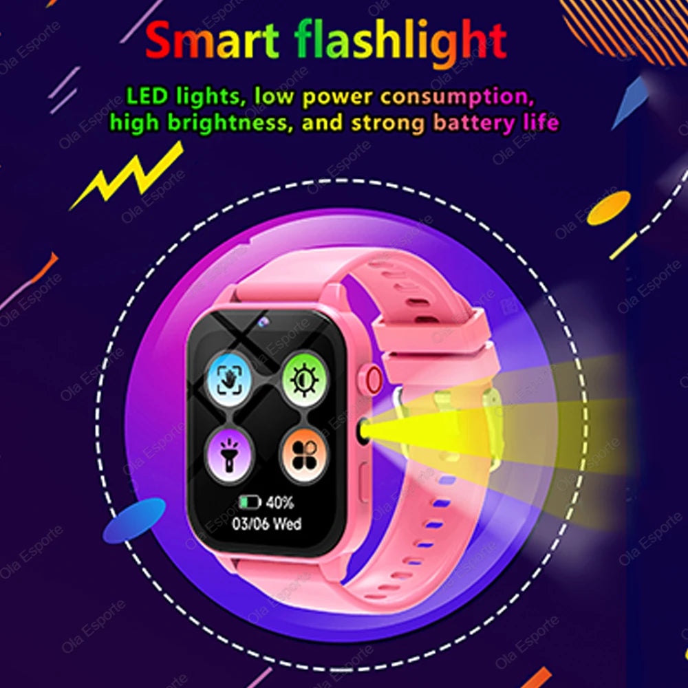 2026 New Smart Watch Kids 1.83 Inch Display 18 Games Sleep Monitor Camera Alarm Clock Children Kids Smartwatch Boys Girls Gifts