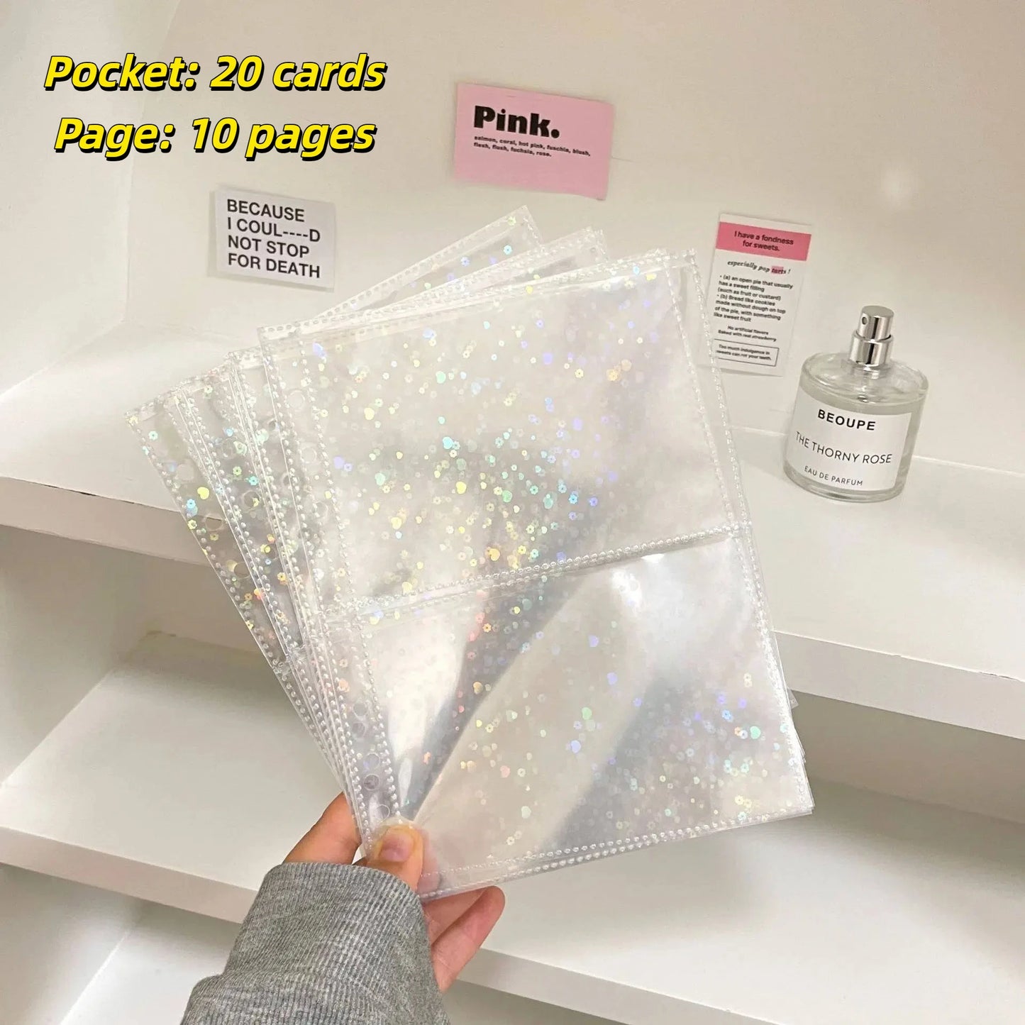 10PCS 1/2/4 Grids Photo Album A5 Inner Page Photocard Binder Photo Sleeve 6 Ring Refill Inner Page Photocard Kpop 포토카드 바인더