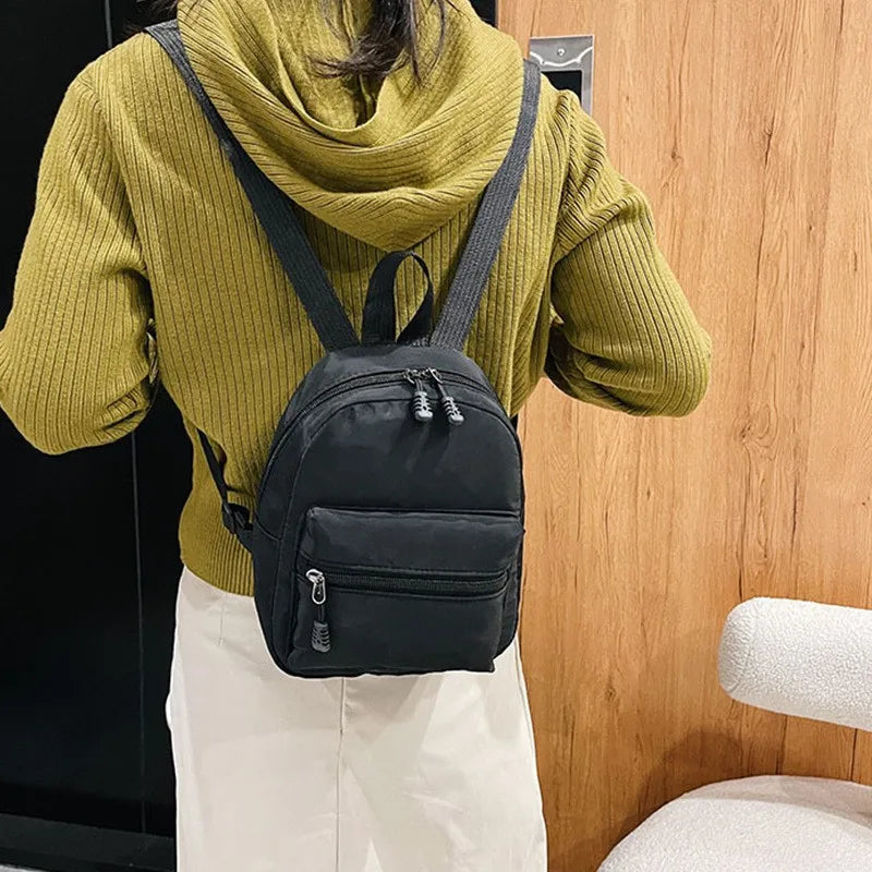 Mini Womens Backpacks Trend Nylon Female Bag Small School Bags White Rucksack For Teen Girls Fashion Casual Backpack