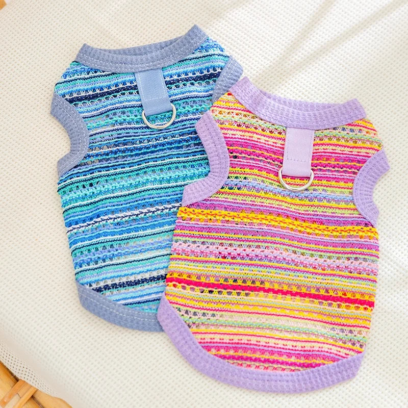 Summer Pet Vest for Small Medium Dog Cooling Clothes Chihuahua French Bulldog Breathable Clothes Puppy Casual Shirt Dog Costume