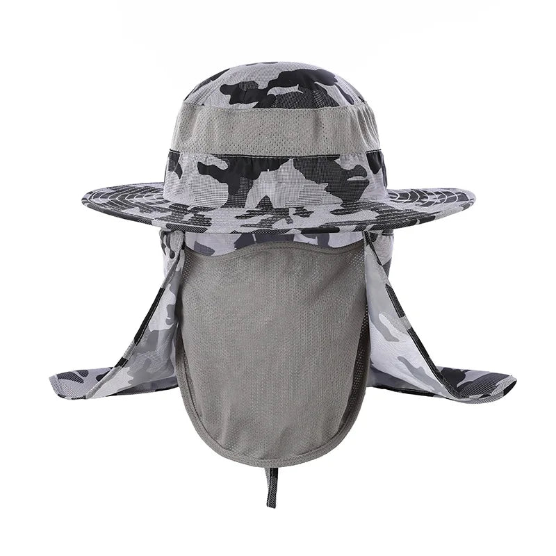 Wide Brim Baseball Hats for Women and Men Sun Defender Cooling Neck Guard Safari Cap for Hiking Fishing Outdoor Hat with Flap