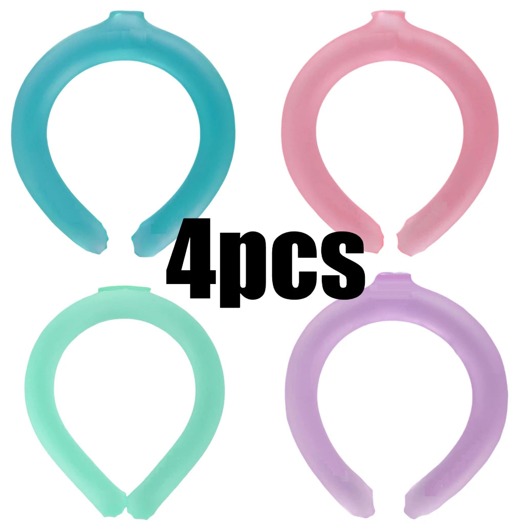 Summer Neck Cooling Ring Portable Reusable Neck Massager Cool Neck Ring Sunstroke Prevention Fitness Fishing Cycling Travel Ice