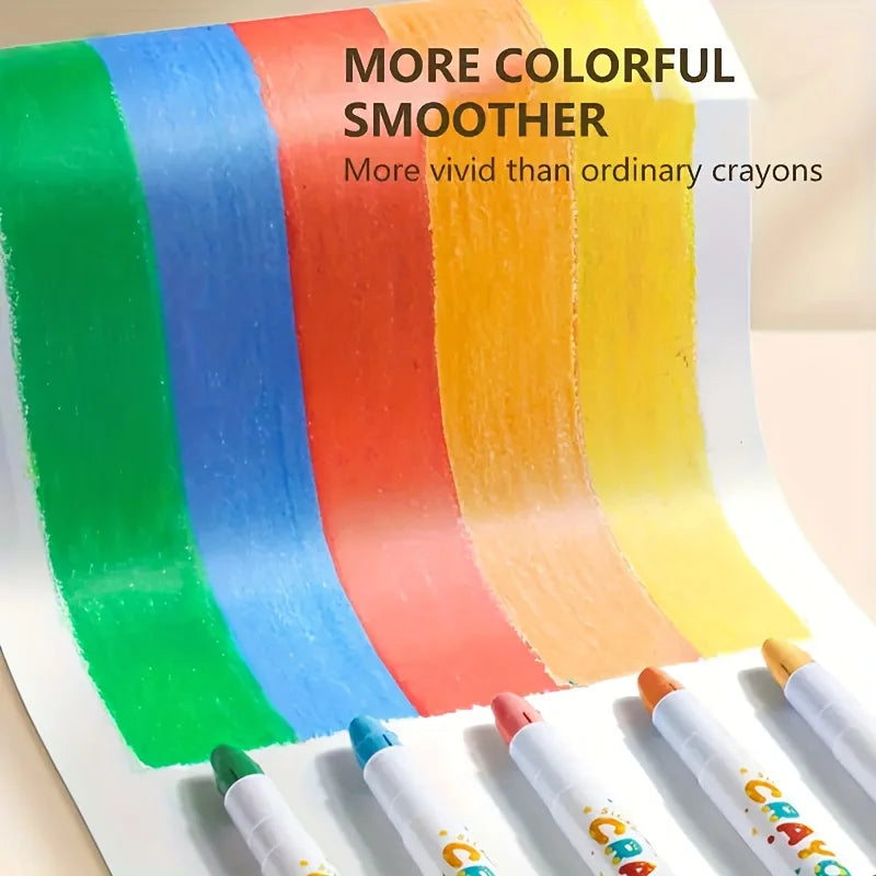 12/24/36/48 Color Silky Twistable Crayons,Washable Art Supplies, Multicultural Pastel Gel Crayons,Easy Grip Coloring Gift