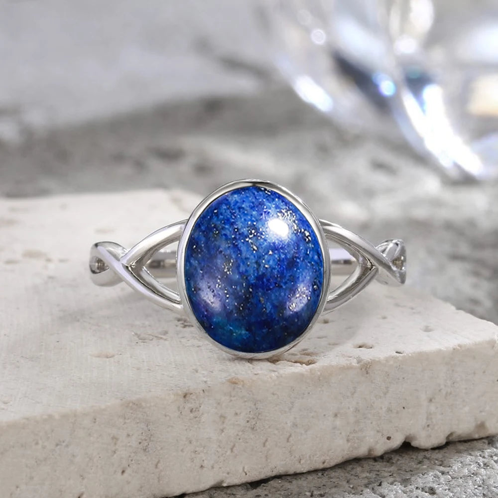 S925 Sterling Silver Moonstone Rings Simple Summer Rings Natural Stone With Blue Light Party Gifts Fine Jewelry Rings For Women